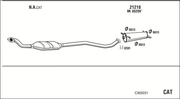 Układ wydechowy WALKER CI65031