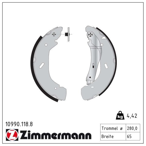 Set saboti frana ZIMMERMANN 10990.118.8