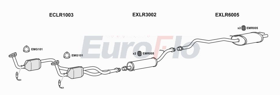 Układ wydechowy EUROFLO LRRAN463001A00