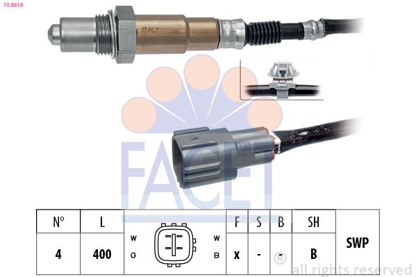 Sonda lambda FACET 10.8618