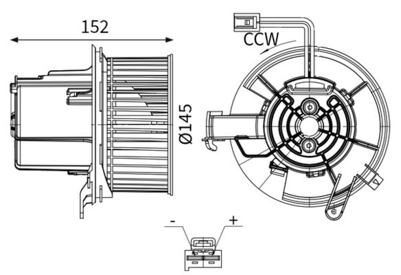 Ventilator, habitaclu MAHLE AB 147 000S