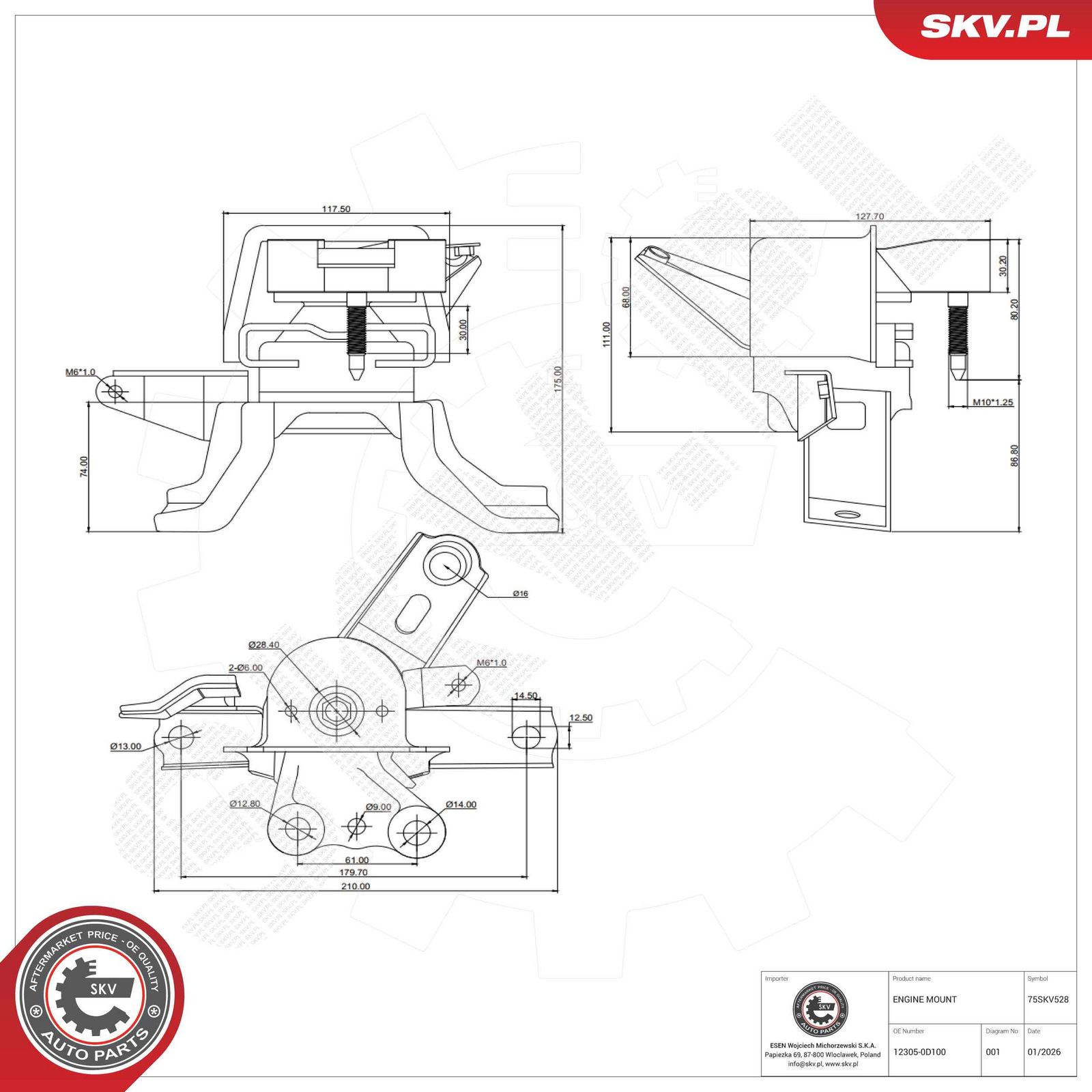 Suport motor ESEN SKV 75SKV528