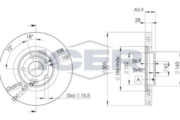 Tarcza hamulcowa ICER 78BD6673-2