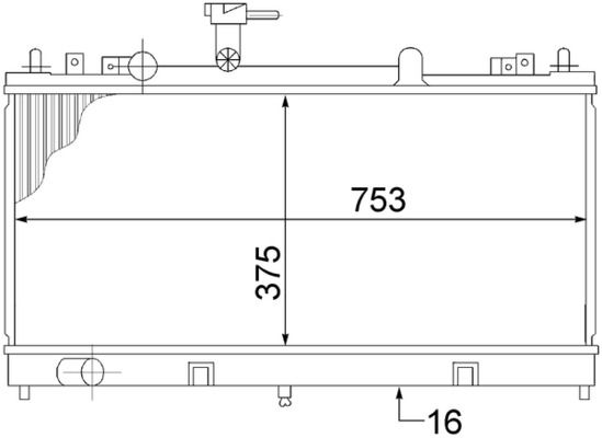 Levně Chladič, chlazení motoru MAHLE CR 1475 000S