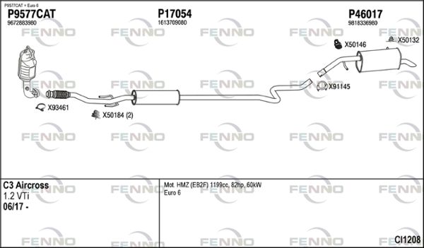 Układ wydechowy FENNO CI1208