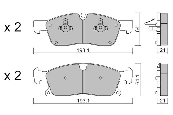 Zestaw klocków hamulcowych, hamulce tarczowe AISIN BPMB-1018