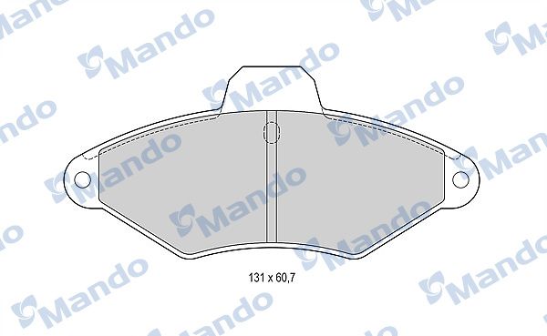 Zestaw klocków hamulcowych, hamulce tarczowe MANDO MBF015457