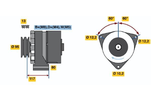Alternator BOSCH 0 986 041 580