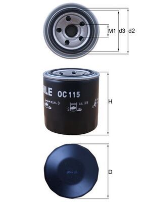 Olejový filter KNECHT OC 115