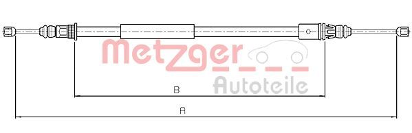 Cięgło, hamulec postojowy METZGER AUTOTEILE 10.4713