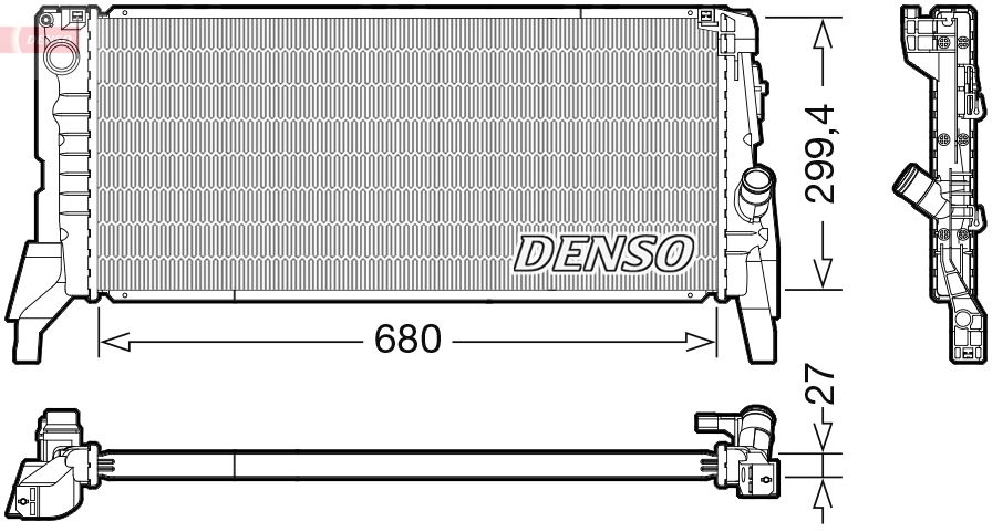 Chladič, chlazení motoru DENSO DRM05119