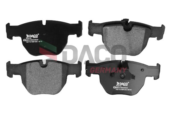 Zestaw klocków hamulcowych, hamulce tarczowe DACO GERMANY 322018