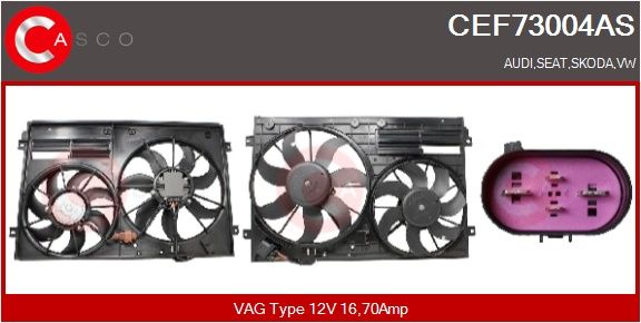 Elektromotor, větrák chladiče CASCO CEF73004AS