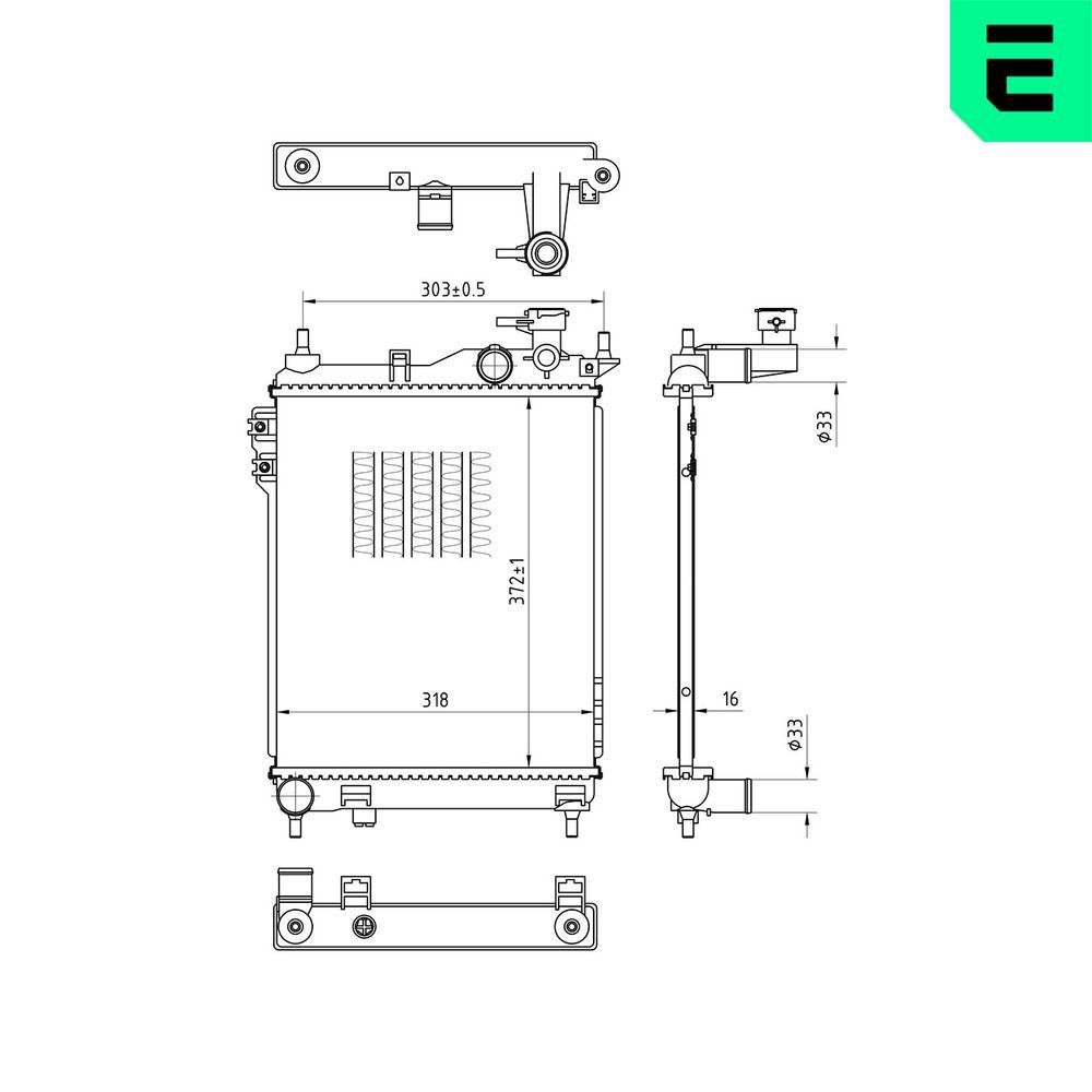 Radiator, racire motor ERA 673166
