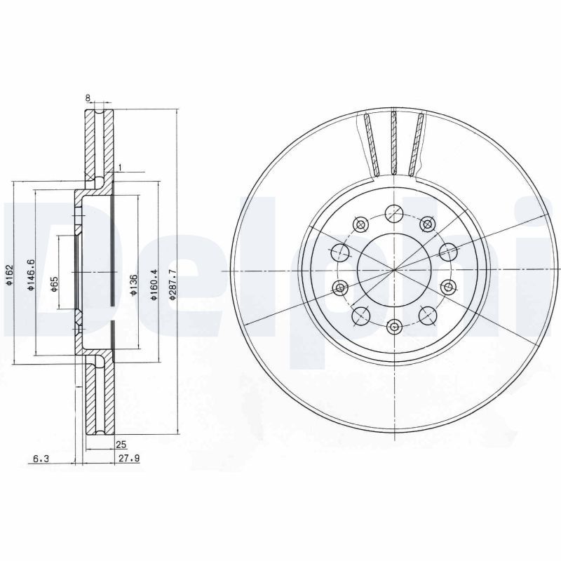 Brzdový kotouč DELPHI BG3035C