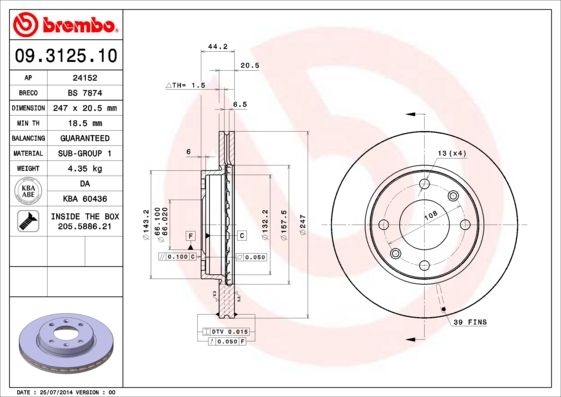 Tarcza hamulcowa AP 24152