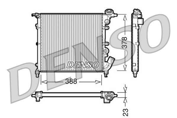 Chłodnica, układ chłodzenia silnika DENSO DRM23002