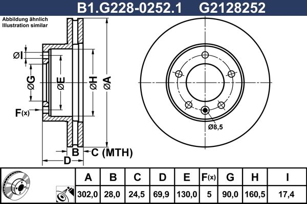 Tarcza hamulcowa GALFER B1.G228-0252.1
