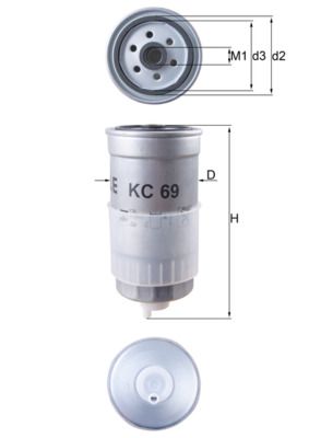Palivový filtr MAHLE KC 69