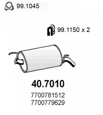 Tłumik końcowy ASSO 40.7010