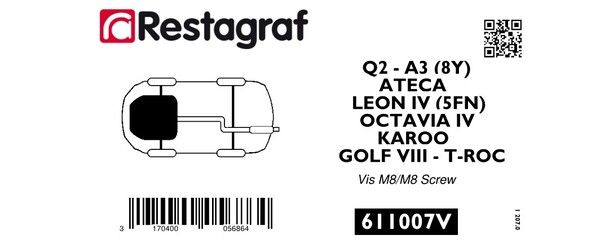 Set clipuri sustinere, caroserie RESTAGRAF 611007V