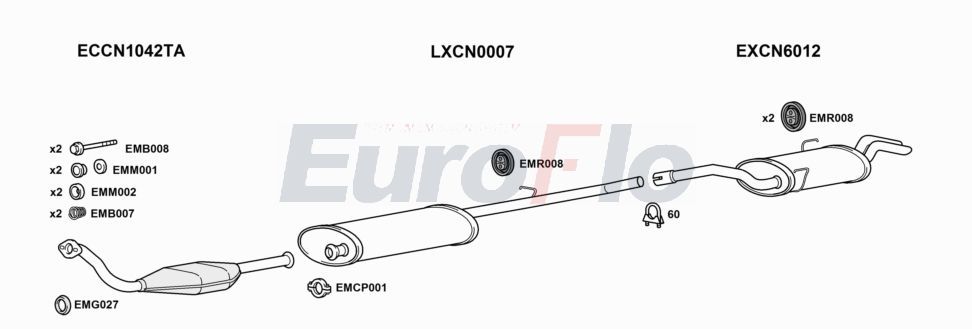 Układ wydechowy EUROFLO PGEXP20D0704LHD