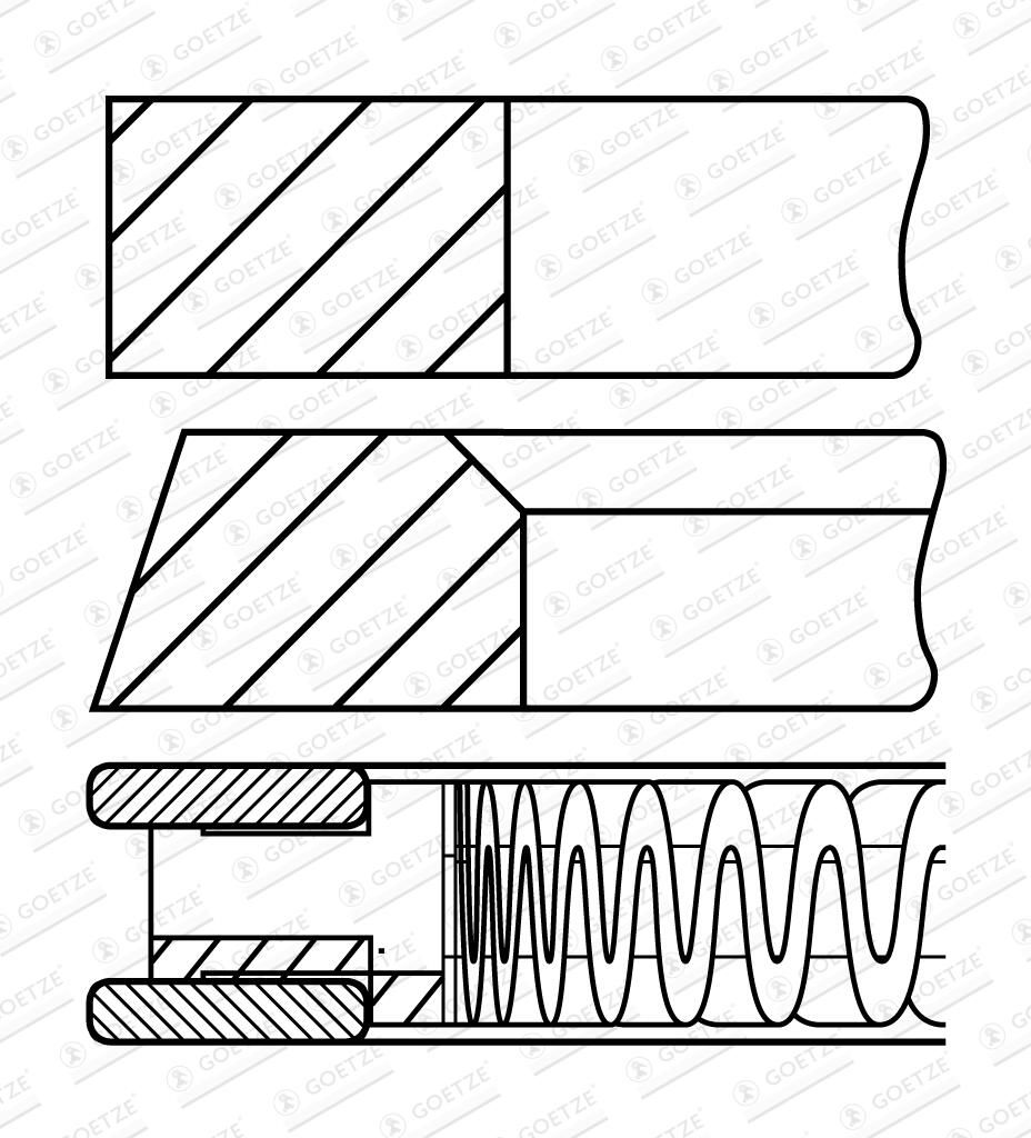Set segmenti piston GOETZE ENGINE 08-431400-00