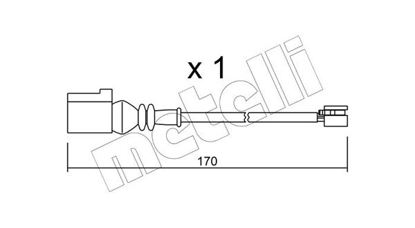 Styk ostrzegawczy, zużycie okładzin hamulcowych METELLI SU.289