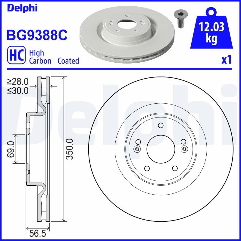 Disc frana DELPHI BG9388C