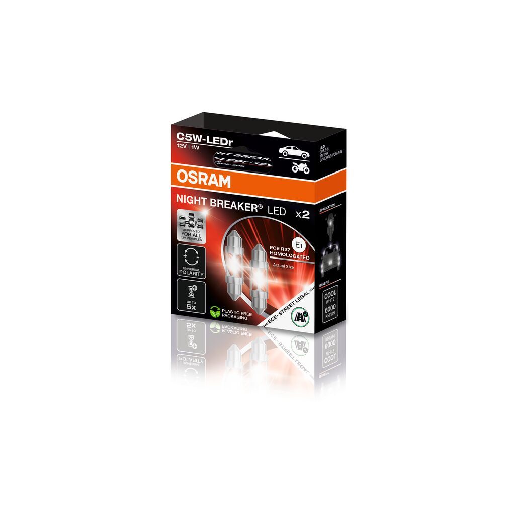 Bec, iluminare numar circulatie OSRAM 6418DWNB-ECE-2HB