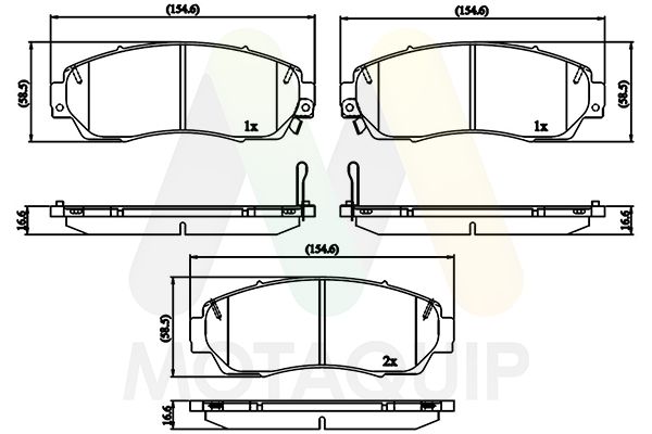 set placute frana,frana disc MOTAQUIP LVXL1915