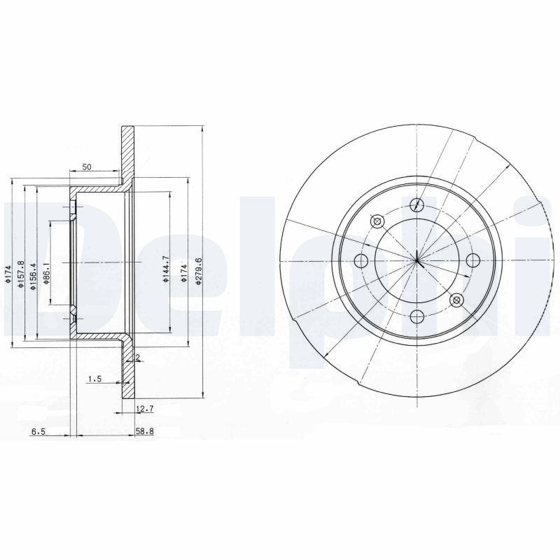 Tarcza hamulcowa DELPHI BG2218