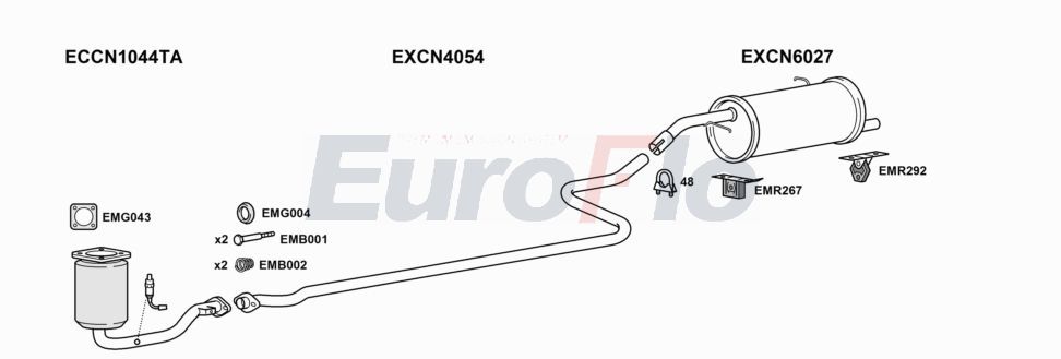 Układ wydechowy EUROFLO CNC3111001B
