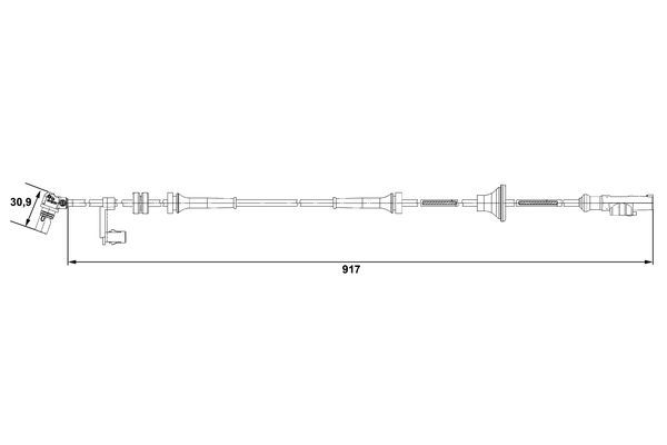 Czujnik, prędkość obrotowa koła BOSCH 0 265 007 688
