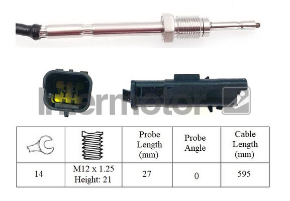 czujnik, temperatura spalin INTERMOTOR 27391