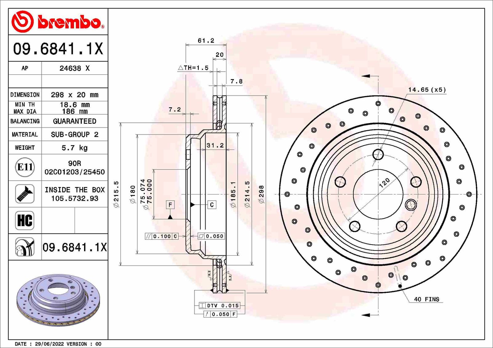 Tarcza hamulcowa AP 24638 X