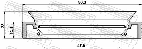 Levně Těsnicí kroužek hřídele, kloubová hřídel FEBEST 95JAY-50801323L