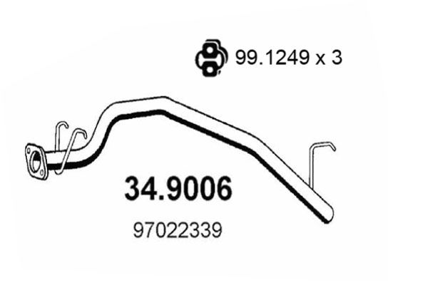 Rura wydechowa ASSO 34.9006