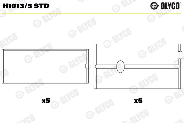 Lożisko kľukového hriadeľa GLYCO H1013/5 STD