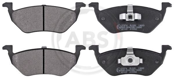 Zestaw klocków hamulcowych, hamulce tarczowe A.B.S. 37674