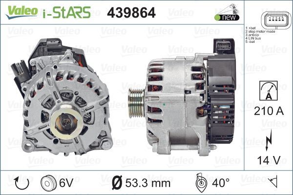 Rozrusznikoalternator VALEO 439864