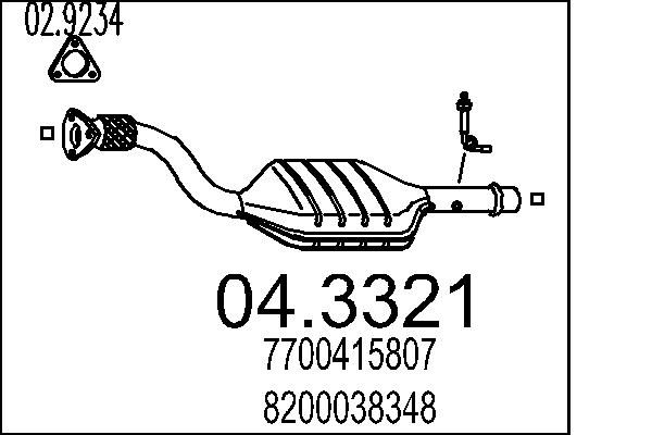 Katalizator MTS 8200181250