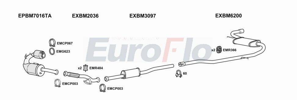 Układ wydechowy EUROFLO MIPAC20D4005