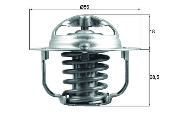 Termostat, chladivo MAHLE TX 208 91D