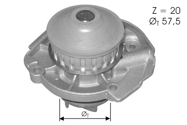 Pompe à eau, refroidissement du moteur