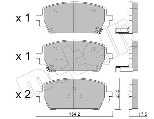 set placute frana,frana disc METELLI 22-1303-0