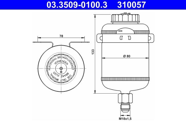 Vase d'expansion, liquide de frein