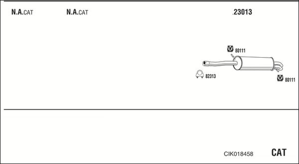 Układ wydechowy WALKER CIK018458