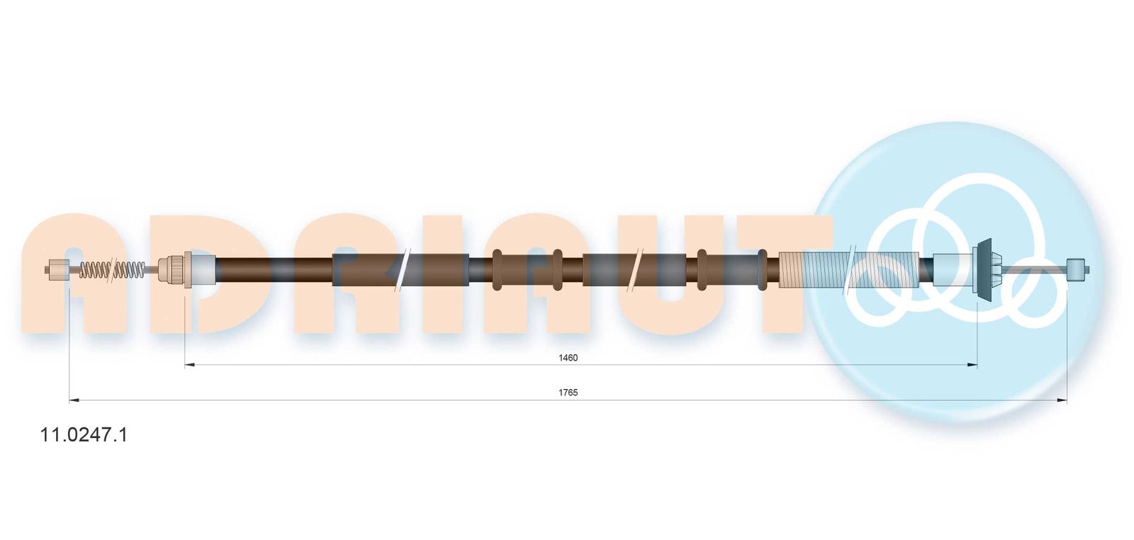 Cablu, frana de parcare ADRIAUTO 11.0247.1