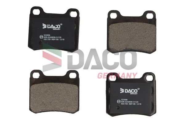 Zestaw klocków hamulcowych, hamulce tarczowe DACO GERMANY 323309